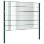 Panel de valla con postes de hierro verde 10,2x1,2 m | Foro24.es | Tu tienda online para hogar, jardín y más Foro24.es
