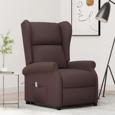 Sillón elevable tela marrón oscuro | Foro24.es | Tu tienda online para hogar, jardín y más Foro24.es