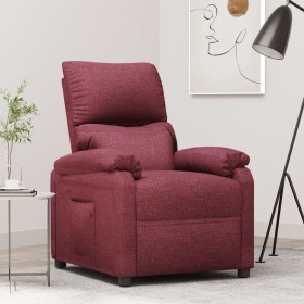 Sillón reclinable de tela rojo tinto