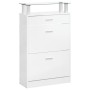 Mueble zapatero madera contrachapada blanco brillo 63x24x104 cm by , Shoe racks and shoe organizers - Ref: Foro24-342566, Pri...