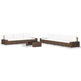 Juego de muebles de jardín 8 piezas ratán sintético marrón de , Conjuntos de jardín - Ref: Foro24-3054591, Precio: 858,25 €