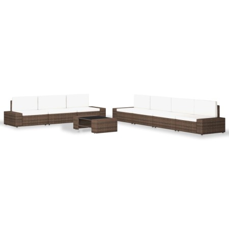 Juego de muebles de jardín 8 piezas ratán sintético marrón de , Conjuntos de jardín - Ref: Foro24-3054591, Precio: 858,25 €