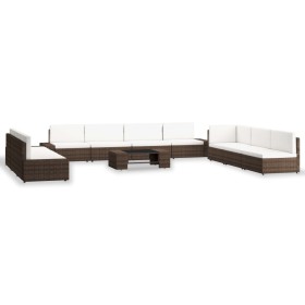 Juego de muebles de jardín 10 piezas ratán