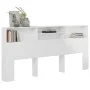 Mueble cabecero blanco brillante 220x19x103,5 cm de vidaXL, Cabeceros y pies de cama - Ref: Foro24-811904, Precio: 70,14 €, D...