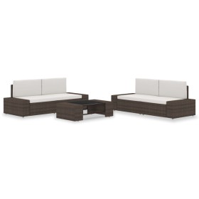 Juego de muebles de jardín 5 piezas ratán