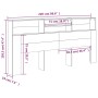 Glänzend weißes Kopfteilmöbel 220x19x103,5 cm von vidaXL, Kopf- und Fußteile - Ref: Foro24-811904, Preis: 86,29 €, Rabatt: %