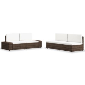 Juego de muebles de jardín 4 piezas ratán