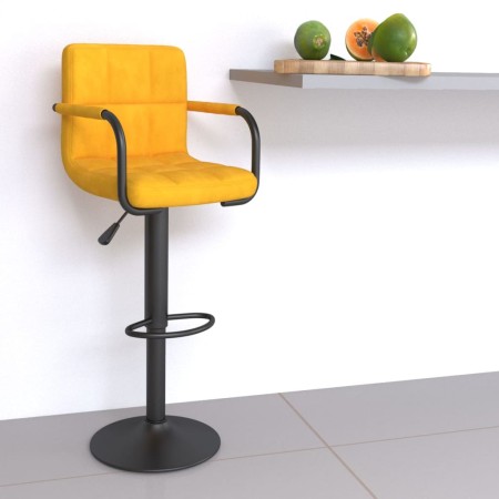 Taburete de cocina de terciopelo amarillo mostaza | Foro24.es | Tu tienda online para hogar, jardín y más Foro24.es