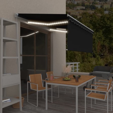 Toldo retráctil manual con persiana y luz LED antracita 3x2,5 m von , Markisen - Ref: Foro24-3069264, Preis: 301,22 €, Rabatt: %