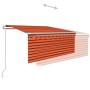 Toldo retráctil automático con persiana naranja y marrón 3x2,5m | Foro24.es | Tu tienda online para hogar, jardín y más Foro24.es