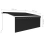 Toldo retráctil manual con persiana gris antracita 3,5x2,5 m | Foro24.es | Tu tienda online para hogar, jardín y más Foro24.es