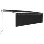Toldo automático persiana LED y sensor viento antracita 4x3 m by , Awnings - Ref: Foro24-3069314, Price: 663,53 €, Discount: %
