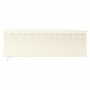 Toldo retráctil manual con persiana y LED crema 4x3 m