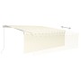 Toldo retráctil manual con persiana y LED crema 4x3 m by , Awnings - Ref: Foro24-3069302, Price: 375,26 €, Discount: %