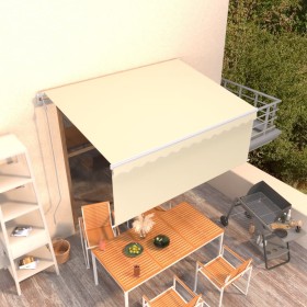 Toldo retráctil automático con persiana crema