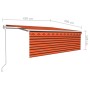 Toldo automático persiana LED ysensor de viento naranja 4,5x3m | Foro24.es | Tu tienda online para hogar, jardín y más Foro24.es