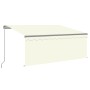 Toldo manual retráctil con persiana y LED crema 3x2,5m by , Awnings - Ref: Foro24-3069382, Price: 278,25 €, Discount: %