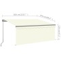 Toldo manual retráctil con persiana y LED crema 3x2,5m by , Awnings - Ref: Foro24-3069382, Price: 278,25 €, Discount: %
