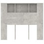 Mueble cabecero gris hormigón 120x18,5x102,5 cm de vidaXL, Cabeceros y pies de cama - Ref: Foro24-811920, Precio: 54,98 €, De...