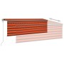 Toldo retráctil automático con persiana naranja/marrón 4,5x3 m by , Awnings - Ref: Foro24-3069450, Price: 449,62 €, Discount: %