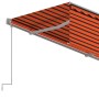 Toldo retráctil automático con persiana naranja/marrón 4,5x3 m by , Awnings - Ref: Foro24-3069450, Price: 449,62 €, Discount: %