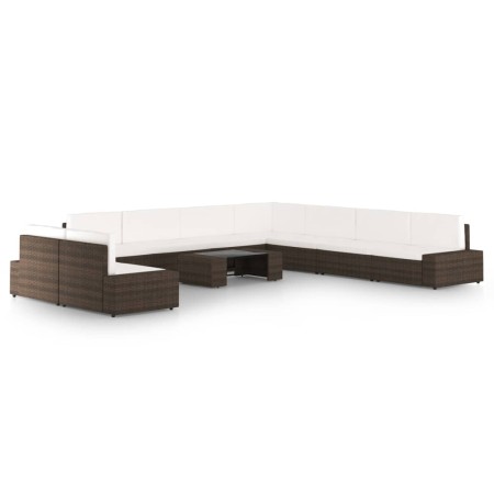 Set muebles de jardín 10 pzas y cojines ratán sintético marrón | Foro24.es | Tu tienda online para hogar, jardín y más Foro24.es