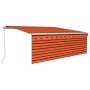 Toldo retráctil manual con persiana 4x3 m naranja y marrón by , Awnings - Ref: Foro24-3069300, Price: 476,99 €, Discount: %