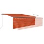 Toldo retráctil manual con persiana 4x3 m naranja y marrón by , Awnings - Ref: Foro24-3069300, Price: 476,99 €, Discount: %
