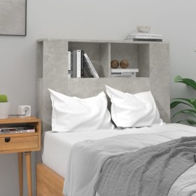 Mueble cabecero gris hormigón 100x18,5x104,5 cm