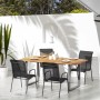 Sillas de jardín 4 unidades acero y textilene negro by , Garden chairs - Ref: Foro24-316818, Price: 90,96 €, Discount: %