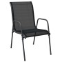 Sillas de jardín 4 unidades acero y textilene negro by , Garden chairs - Ref: Foro24-316818, Price: 90,96 €, Discount: %