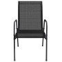 Sillas de jardín 4 unidades acero y textilene negro by , Garden chairs - Ref: Foro24-316818, Price: 90,96 €, Discount: %