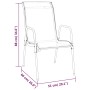 Sillas de jardín 4 unidades acero y textilene negro by , Garden chairs - Ref: Foro24-316818, Price: 90,96 €, Discount: %