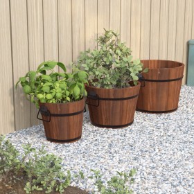 Juego de maceteros cubo de madera 3 piezas madera maciza abeto by , Pots and planters - Ref: Foro24-363361, Price: 102,06 €, ...