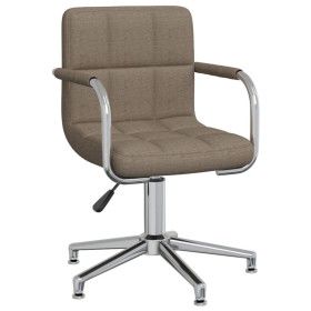 Silla de comedor giratoria de tela gris taupe