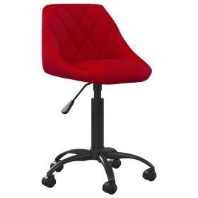 Silla de oficina de terciopelo rojo tinto by , Office chairs - Ref: Foro24-3088852, Price: 83,74 €, Discount: %