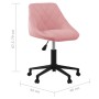 Silla de comedor giratoria de terciopelo rosa | Foro24.es | Tu tienda online para hogar, jardín y más Foro24.es