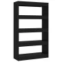 Black engineered wood shelf/divider 80x30x135 cm by vidaXL, Bookcases and shelves - Ref: Foro24-811710, Price: 63,55 €, Disco...