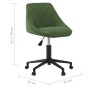 Silla de comedor giratoria de terciopelo verde oscuro | Foro24.es | Tu tienda online para hogar, jardín y más Foro24.es