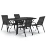 Juego de comedor para jardín 5 piezas negro | Foro24.es | Tu tienda online para hogar, jardín y más Foro24.es