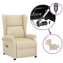 Sillón orejero reclinable eléctrico tela blanco crema | Foro24.es | Tu tienda online para hogar, jardín y más Foro24.es