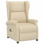 Sillón orejero reclinable eléctrico tela blanco crema | Foro24.es | Tu tienda online para hogar, jardín y más Foro24.es
