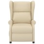 Sillón orejero reclinable eléctrico tela blanco crema | Foro24.es | Tu tienda online para hogar, jardín y más Foro24.es