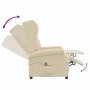 Sillón orejero reclinable eléctrico tela blanco crema | Foro24.es | Tu tienda online para hogar, jardín y más Foro24.es