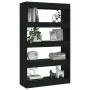 Black engineered wood shelf/divider 80x30x135 cm by vidaXL, Bookcases and shelves - Ref: Foro24-811710, Price: 63,55 €, Disco...