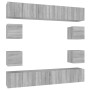 Set de muebles para TV 10 pzas madera contrachapada gris Sonoma von , TV-Möbel - Ref: Foro24-3120216, Preis: 268,32 €, Rabatt: %