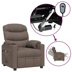 Sillón de masaje eléctrico tela gris taupé