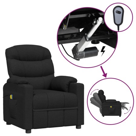 Sillón de masaje eléctrico tela negro von , Elektrische Massagesessel - Ref: Foro24-3143505, Preis: 247,35 €, Rabatt: %