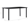Juego de comedor 7 piezas cuero sintético negro by , Furniture sets for kitchens and dining rooms - Ref: Foro24-3053067, Pric...
