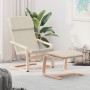 Sillón de relax con taburete tela color crema by , Armchairs - Ref: Foro24-3154412, Price: 120,93 €, Discount: %